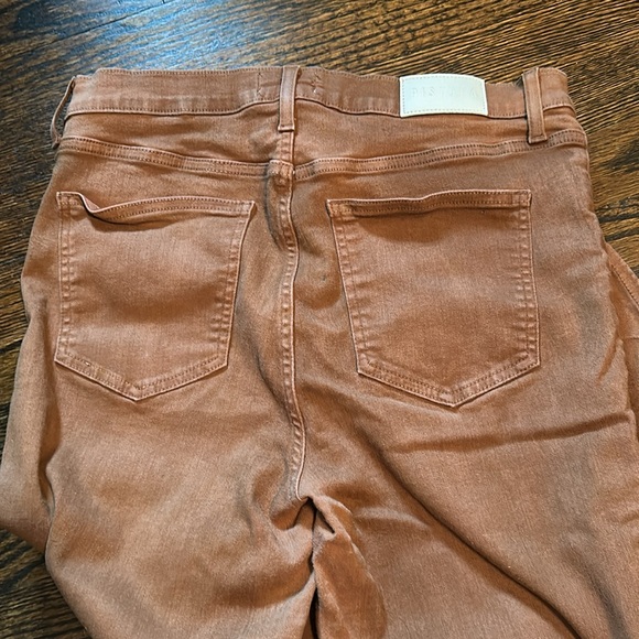 Pistola Lennon High Rise Cropped Coated Jeans in cognac brown - Picture 8 of 10